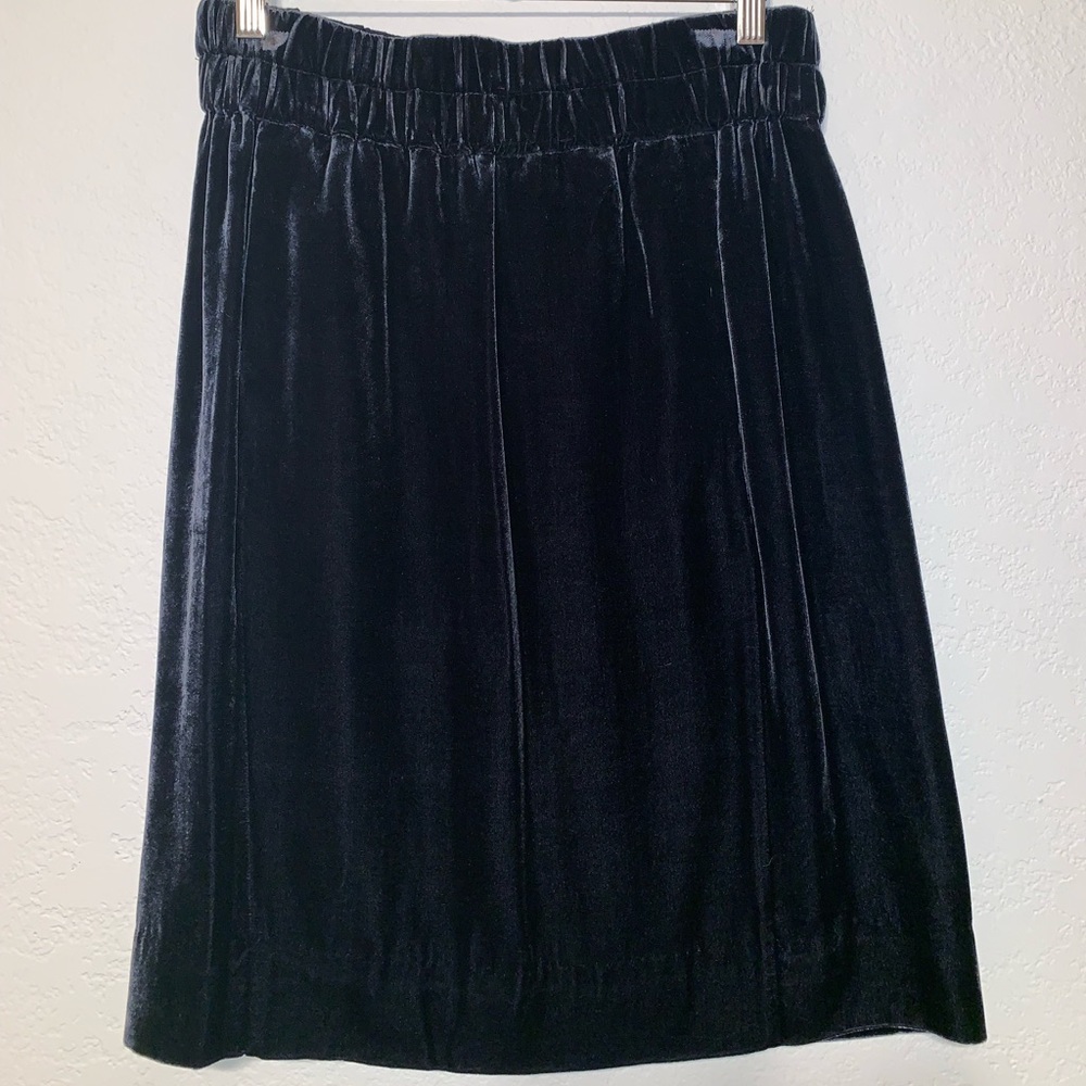J. Crew Velvet Navy Blue skirt